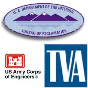 collage of BOR USACE and TVA logos