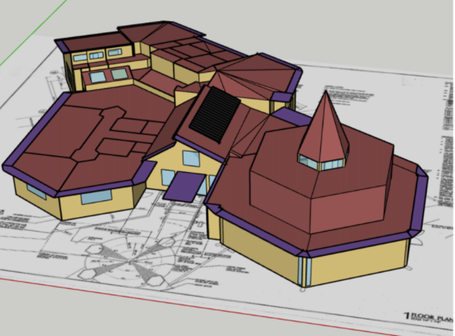 Energy model for an existing nonprofit building.