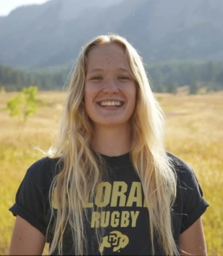 Emma Andreason in rugby shirt