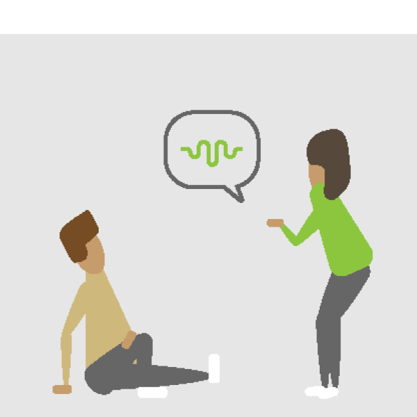 Two students talking