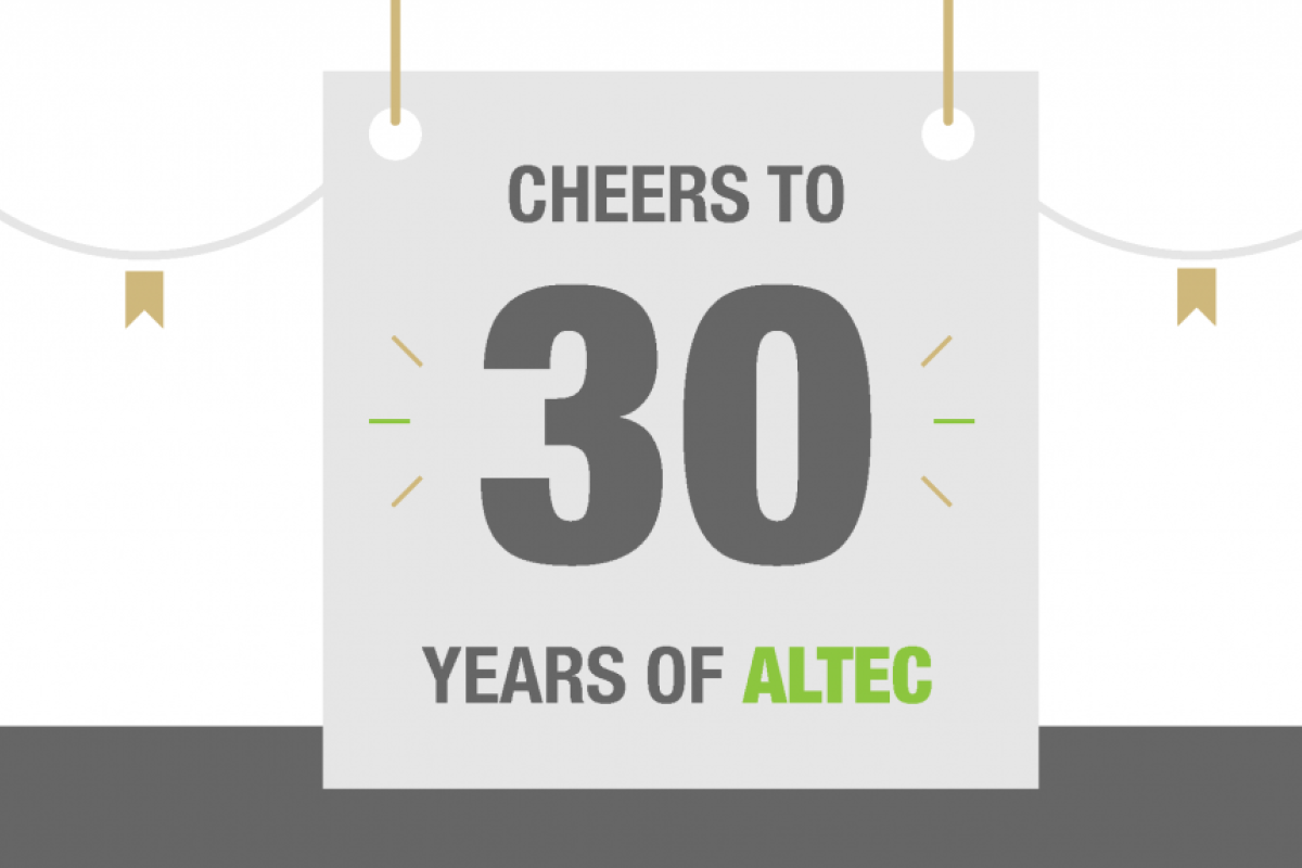 Cheers to 30 Years of ALTEC banner