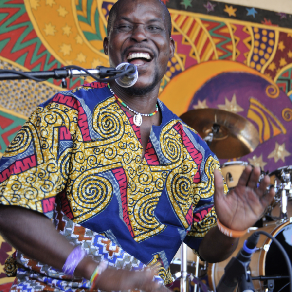 Maputo Mensah drumming and singing