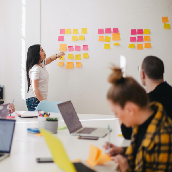 a group of people at an interactive training