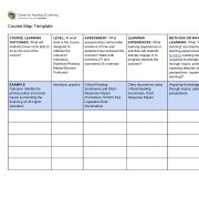 course mapping template