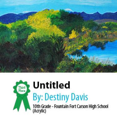 Untitled, Third place winner for Student Art Contest by Destiny Davis