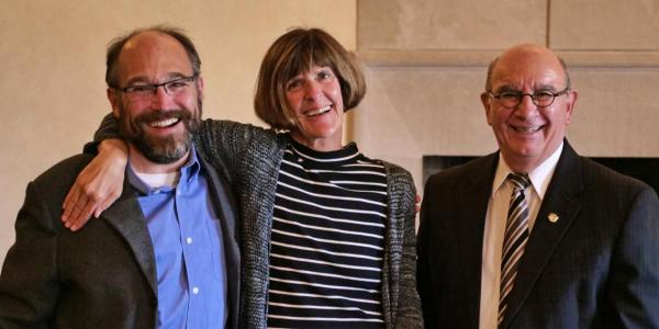 Professor Janet de Grazia with Ken Anderson and Philip DiStefano