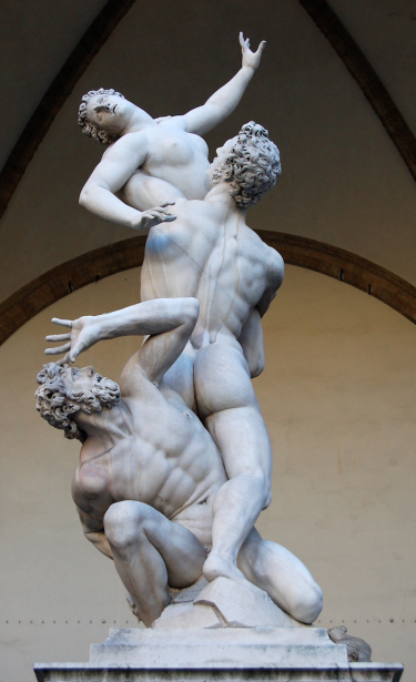 Statue of "Rape of the Sabine Women" by Giambologna, 1583