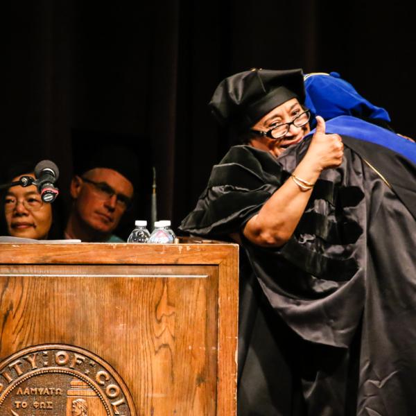 Graduate hoods conferred