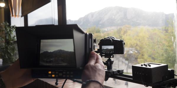 Filming the flatiron mountains