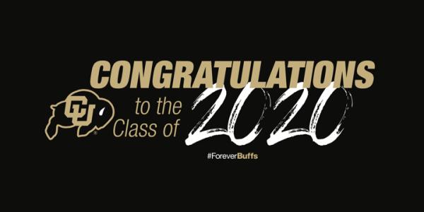 image with text 'congratulations to the class of 2020'