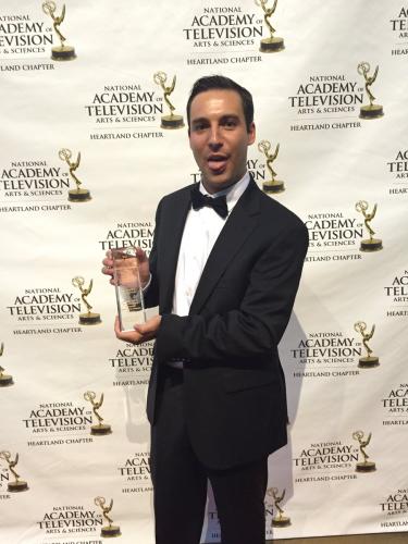 Joe Parris and his Emmy