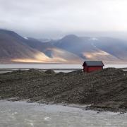 A cabin on the Svalbard coast