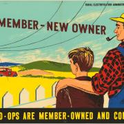 A 1940s-era U.S. Department of Agriculture poster touts co-ops. In 2018, they're making a comeback.