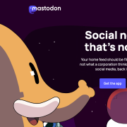 Screenshot of the Mastodon homepage