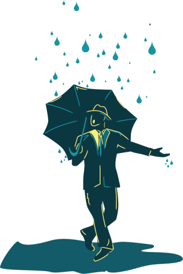 "Singing in the Rain" illustration