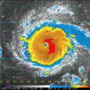 Hurricane radar image