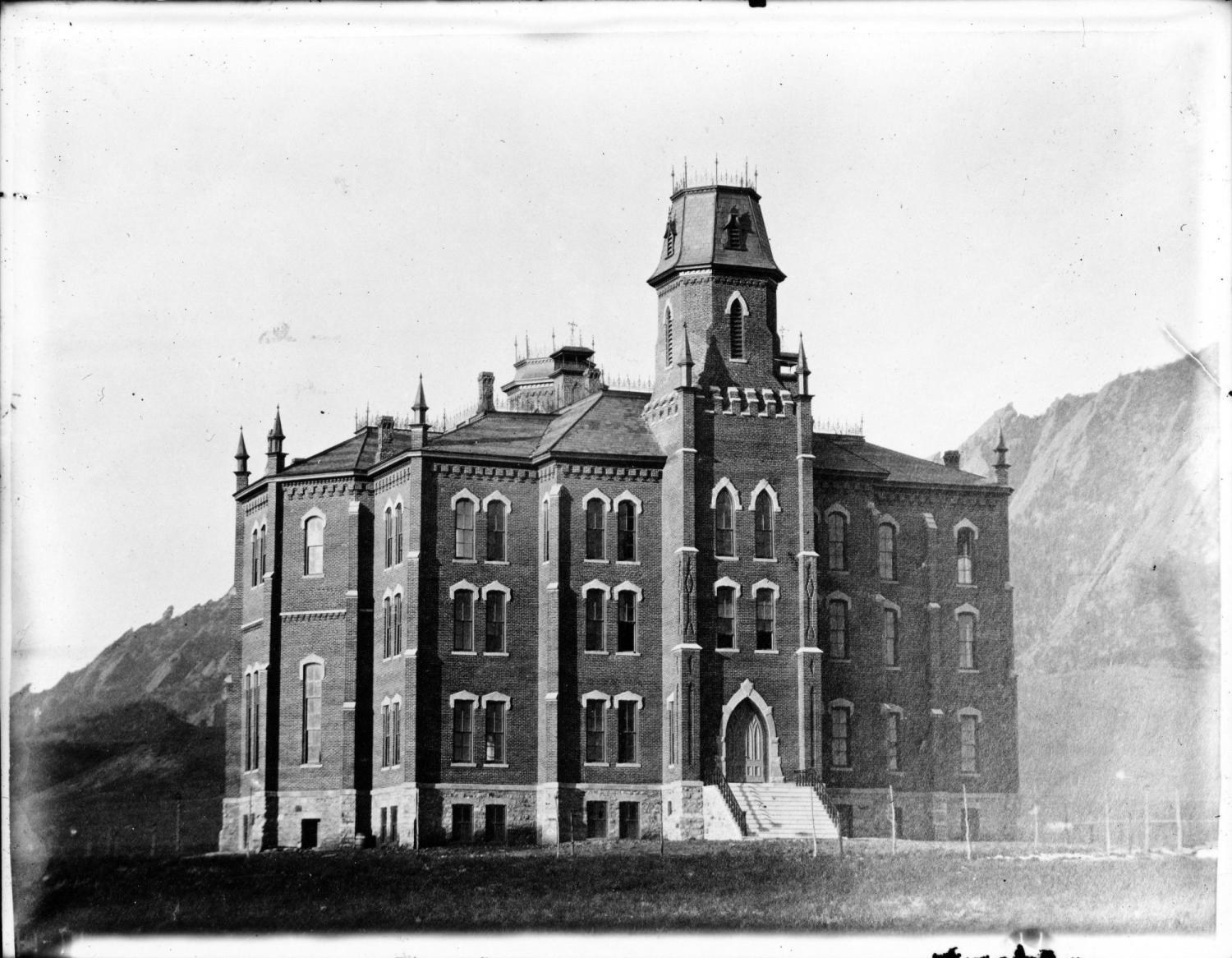 Old Main, photographed in 1876-1877.