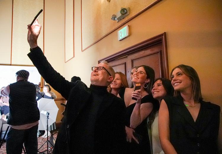 Students and faculty take a selfie at The One Show in Denver, 2022. Photo by Kimberly Coffin, CMCI.