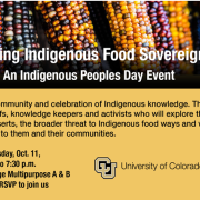 Honoring Food Sovereignty Oct. 10 CU BOULDER