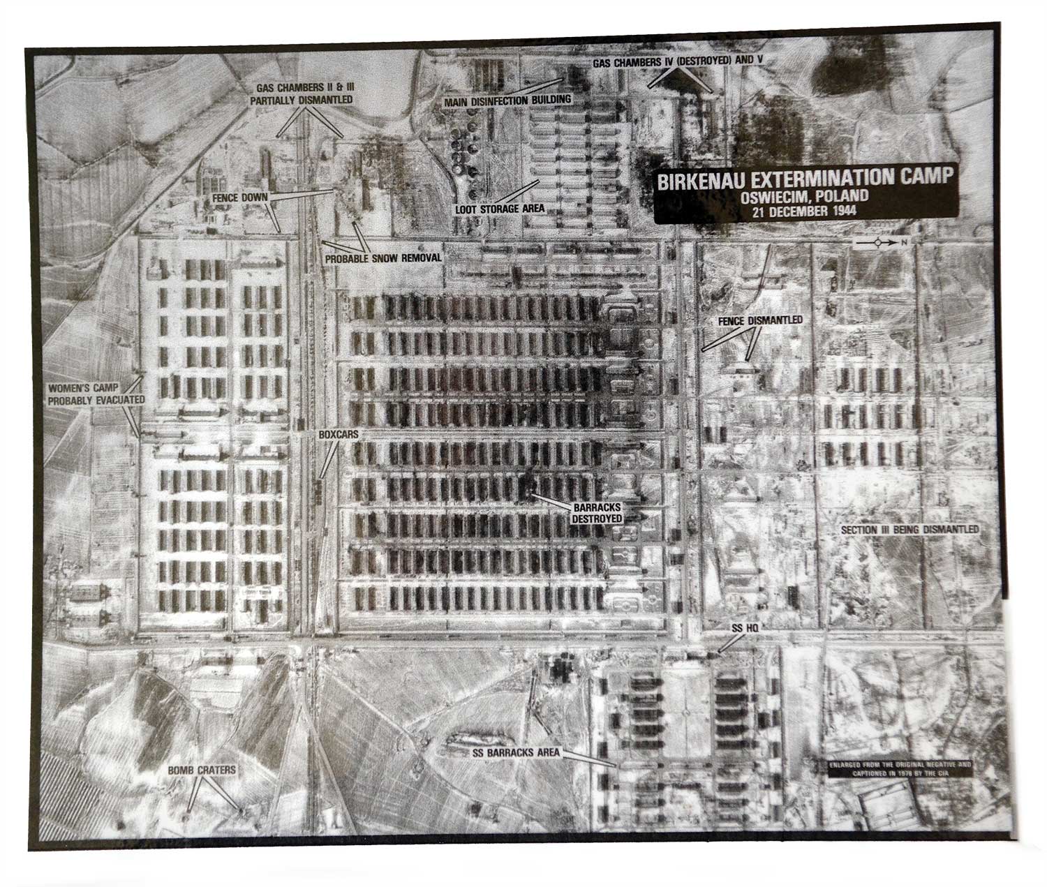 Aerial of Birkenau extermination camp