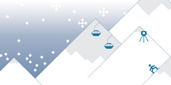 Mountains and skiing graphic