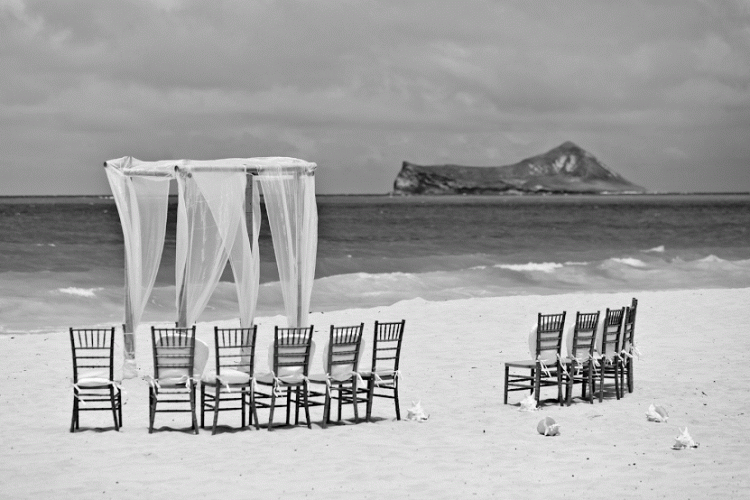 wedding scene in hawaii