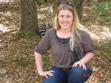 Sara Sawyer with lemurs