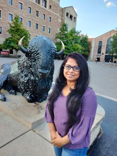 Sima Bhowmik on campus 