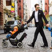 Gavin walking with his kids