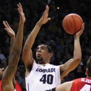 Josh Scott in the CU men's basketball game