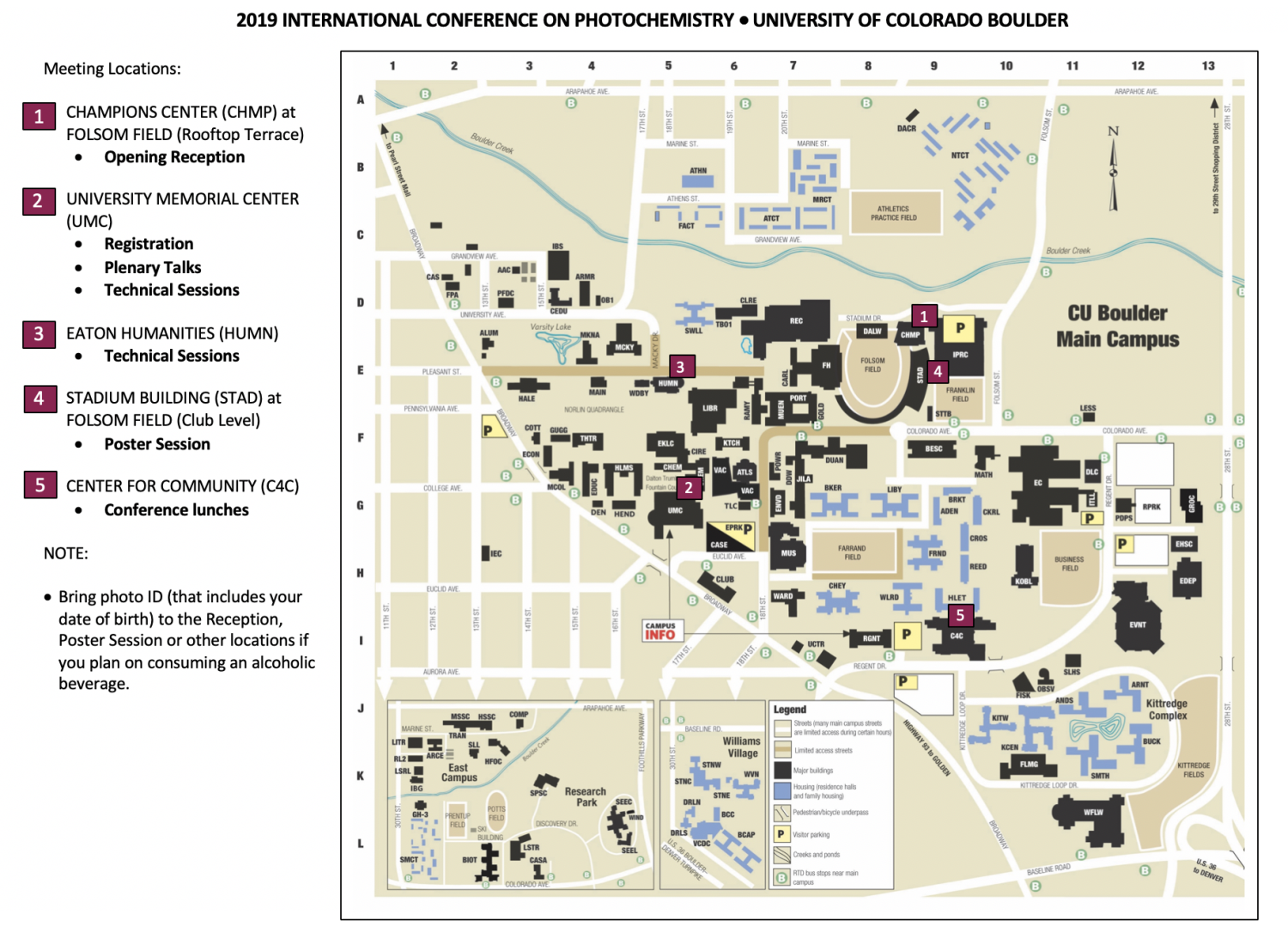 university of colorado map Conference Map Info Icp 2019 University Of Colorado Boulder university of colorado map