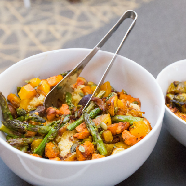 Roasted winter vegetables