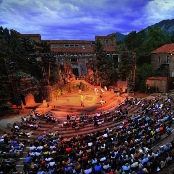 Outdoor theater in the evening 