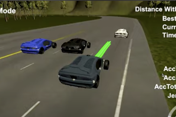 Autonomous car simulation with incidents