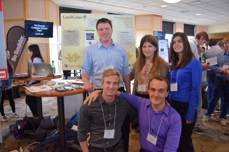 Landcolor's five creators pose for a group photo during the 2016 Computer Science Expo