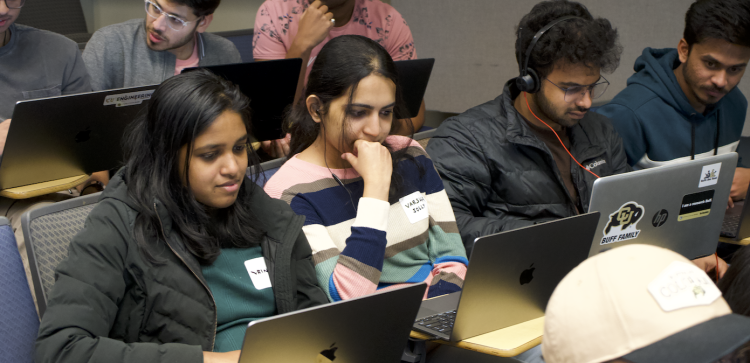 Students majoring in Computer Science participate in Amazon’s coding challenge