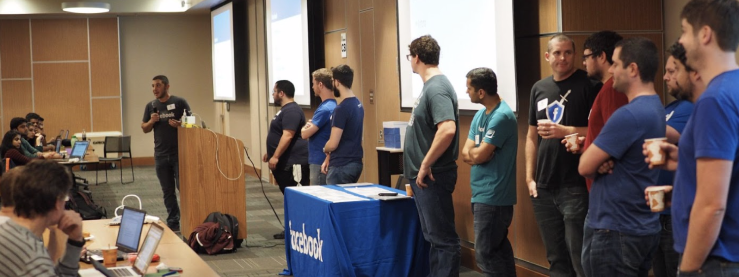 facebook employees present at the network engineering hackathon at CU