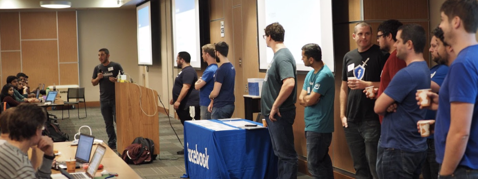 facebook employees present at the network engineering hackathon at CU