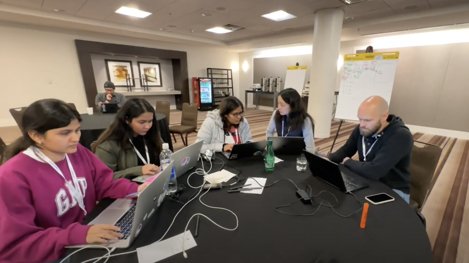 Students at NANOG 87 hackathon
