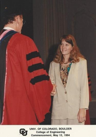 Teresa Hogan at her graduation in 1994