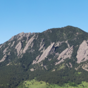 Aerial view of the Flatirons