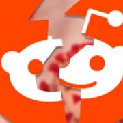 A shattered Reddit logo with coronavirus molecules in the background