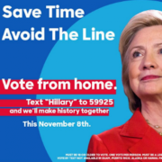 A fake ad posted by IRA accounts in the lead up to the 2016 election that urged Americans to vote by text message