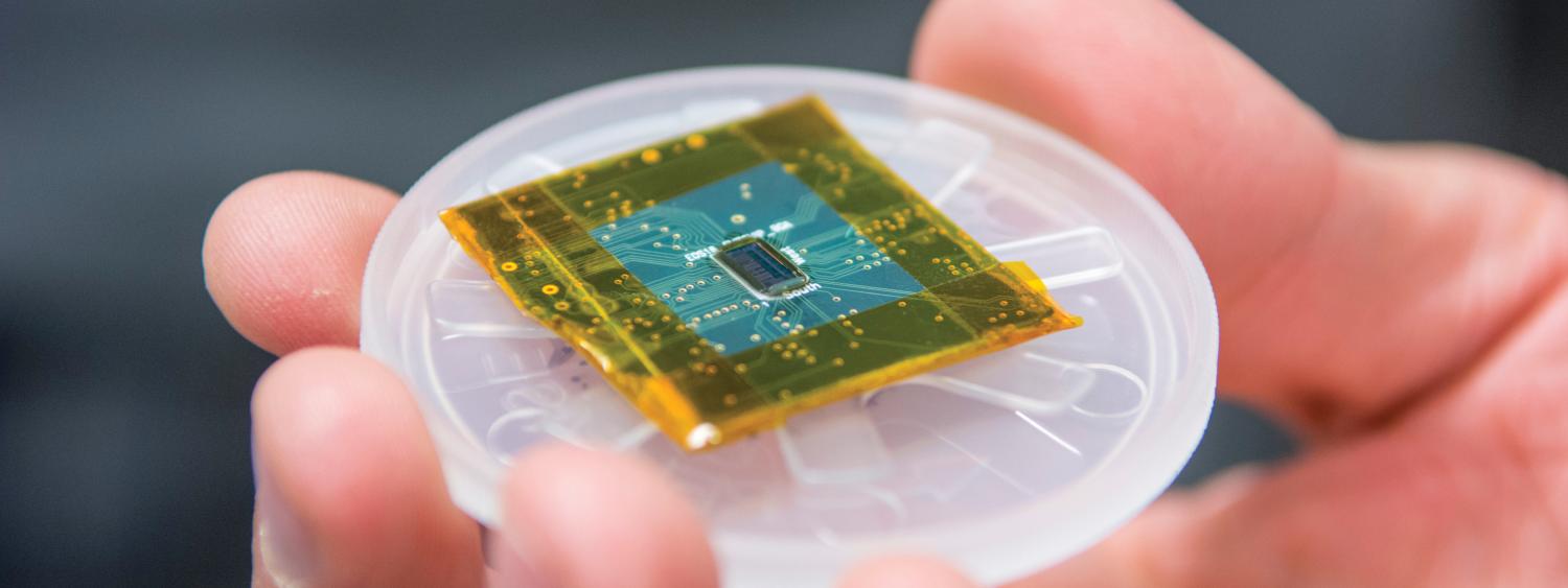 close up of micro chip