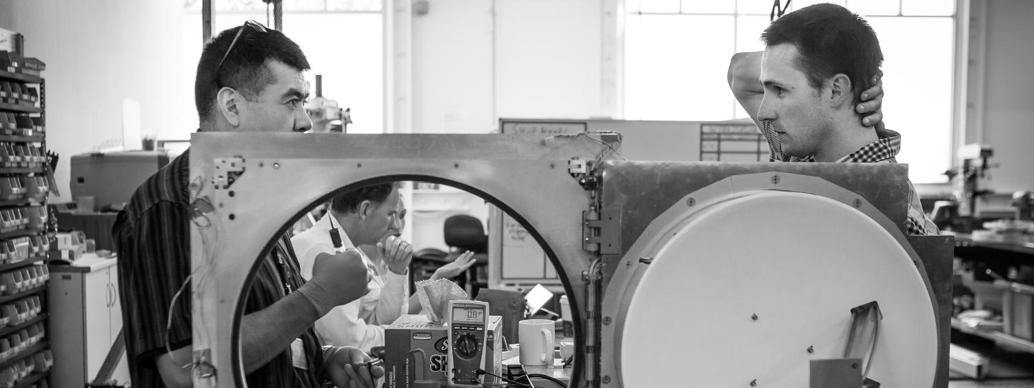 Mark Matossian working in his lab