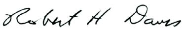 Robert H Davis Signature