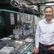 Greg Rieker in his lab at CU Boulder