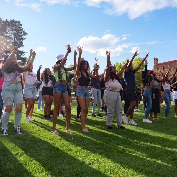Students dancing at CUnity Fest