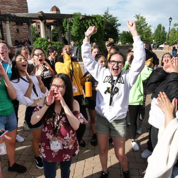 Students celebrating at CU LEAD Alliance event