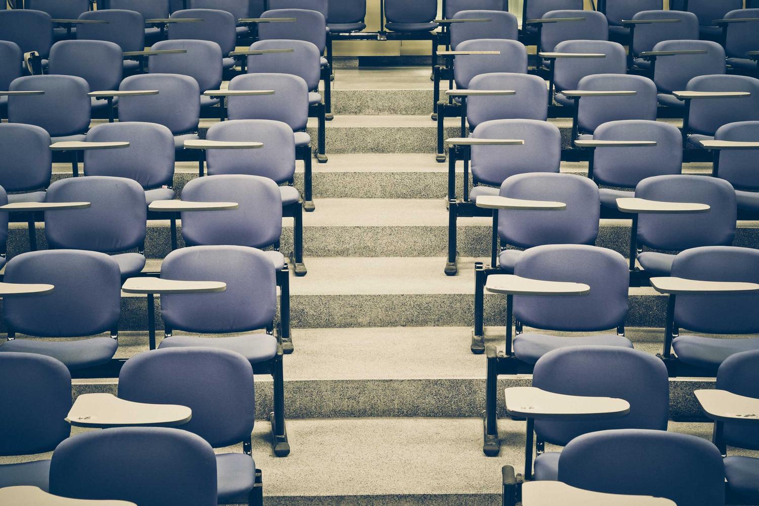 Lecture chairs in a class room